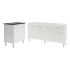 Balcão Cozinha Gabinete Para Pia 138 Cm Carine E Balcão Para