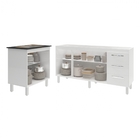 Balcão Cozinha Gabinete Para Pia 138 Cm Carine E Balcão Para