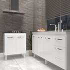 Balcão Cozinha Gabinete Para Pia 138 Cm Carine E Balcão Para