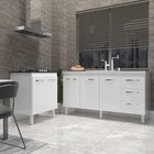 Balcão Cozinha Gabinete Para Pia 138 Cm Carine E Balcão Para