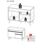 Balcão Cozinha Gabinete Pia 120 Cm 2 Portas 1 Gaveta Veneza G