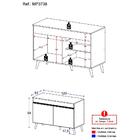 Balcão Cozinha Gabinete Pia 120 Cm 2 Portas Veneza Multimóvei