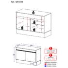 Balcão Cozinha Gabinete Pia 120cm 2 Portas Com Rodapé Veneza