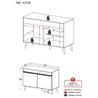 Balcão Cozinha Gabinete Pia 120cm 2 Portas Veneza Multimóveis