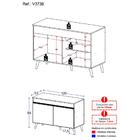 Balcão Cozinha Gabinete Pia 120cm 2 Portas Veneza Multimóveis