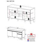 Balcão Cozinha Gabinete Pia 150 Cm 3 Portas 1 Gaveta Veneza M