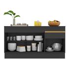 Balcão Cozinha Gabinete Pia 150cm Com Rodapé  3 Portas 1 Gave