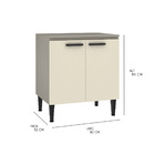 Balcão Cozinha Max Para Cooktop 5 Bocas 80 X 84 Cm 2 Portas M