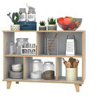 Balcão Cozinha Multiuso 5 Nichos Bmu 66 Branco Brv Móveis