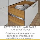 Balcão Cozinha Nesher Burguesa 1 Porta 1 Gaveta Freijo / Bran