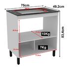Balcão Cozinha Para Cooktop 4 Bocas E Forno/micro-ondas 75cm
