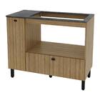 Balcão Cozinha Para Cooktop 5 Bocas E Forno/micro-ondas 99,7c