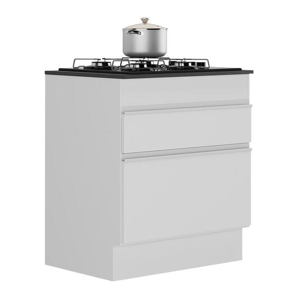 Balcão Cozinha Para Cooktop 70cm Com Rodapé  1 Porta 1 Gaveta