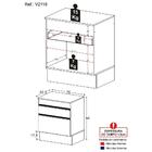 Balcão Cozinha Para Cooktop 70cm Com Rodapé  1 Porta 1 Gaveta