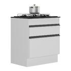 Balcão Cozinha Para Cooktop 70cm Com Rodapé  1 Porta 1 Gaveta