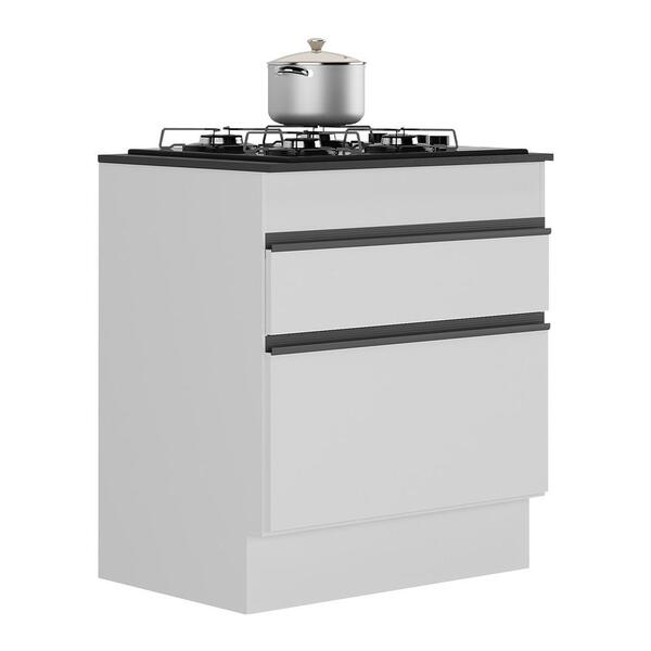 Balcão Cozinha Para Cooktop 70cm Com Rodapé  1 Porta 1 Gaveta
