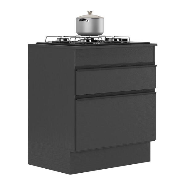 Balcão Cozinha Para Cooktop 70cm Com Rodapé  1 Porta 1 Gaveta