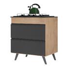 Balcão Cozinha Para Cooktop Com Tampo 1 Porta 1 Gaveta 70cm L