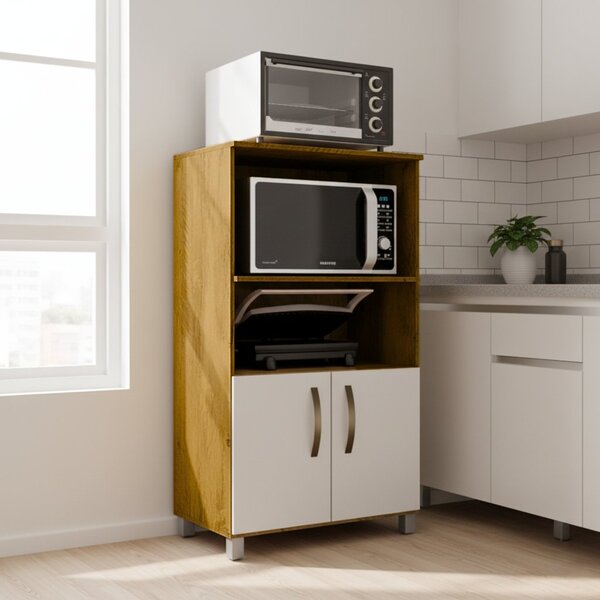 Balcão Cozinha Para Forno Elétrico Micro-ondas Multiuso Com 2