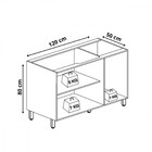 Balcão Cozinha Para Pia 3 Portas 2 Gavetas 1,20cm Paris Indek