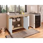 Balcão Cozinha S/tampo Cartagena/branco Acetinado