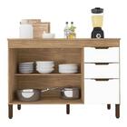 Balcão Cozinha S/tampo Cartagena/branco Acetinado