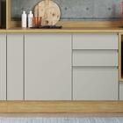 Balcão Cozinha Tampo Paris 2 Portas 3 Gavetas Em Mdf