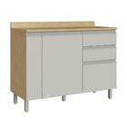 Balcão Cozinha Tampo Paris 2 Portas 3 Gavetas Em Mdf