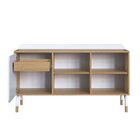 Balcão Credenza 1 Porta 1 Gaveta 136cm Home Office Flexus Han