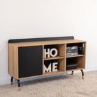 Balcão Credenza 1 Porta 1 Gaveta 136cm Home Office Flexus Han
