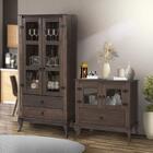 Balcão Cristaleira Madeira Rustica Imbuia D112 E D120 Denk