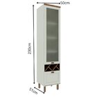 Balcão Cristaleira Para Cozinha Com Porta De Vidro Provençal