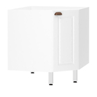 Balcão Canto Diagonal 1 Porta Branco 82,5x76x76cm Cristal-Suprema Luciane