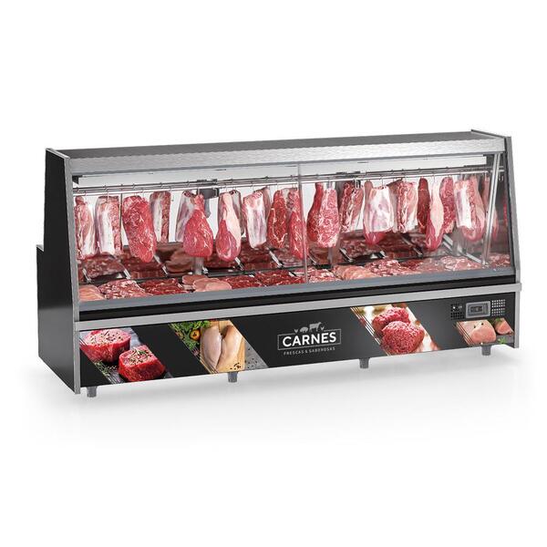 Balcão De Açougue Refrigerado Turino Standard Preto 127v Gats