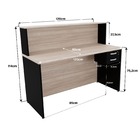 Balcão De Atendimento 15mm 1200x600 Com Gaveteiro - Dubai