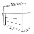 Balcão De Atendimento 1.35x1,13x0,60m - S/ Gavetas - Gebb Wor