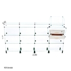 Balcão De Atendimento Caixa Modulado Em Vidro + Gaveta Dupla