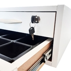 Balcão De Atendimento Caixa Modulado Em Vidro + Gaveta Dupla