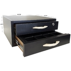 Balcão De Atendimento Caixa Modulado Em Vidro + Gaveta Dupla