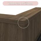 Balcão De Atendimento Em L Tamburato A06 Marrom/preto - Mpoze