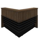 Balcão De Atendimento Em L Tamburato A06 Marrom/preto - Mpoze