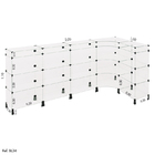 Balcão De Atendimento L Modulado Em Vidro 2,00 X 1.10 X 1.00