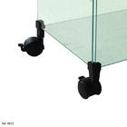 Balcão De Atendimento L Modulado Em Vidro Com Rodízios 1,00 X