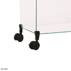 Balcão De Atendimento L Modulado Em Vidro Com Rodízios 3,00 X