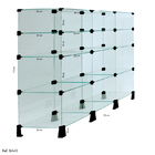 Balcão De Atendimento Modulado Em Vidro - 0,90 X 1,10 X 0,30