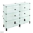 Balcão De Atendimento Modulado Em Vidro - 1,00 X 1,00 X 0,30