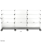 Balcão De Atendimento Modulado Em Vidro - 1,80x1,00x0,40