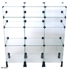 Balcão De Atendimento Modulado Em Vidro 12 Casulos - 0,90 X 1