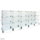 Balcão De Atendimento Modulado Em Vidro - 2,50 X 1,00 X 0,30