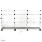 Balcão De Atendimento Modulado Em Vidro Com Base Em Mdf - 1,8